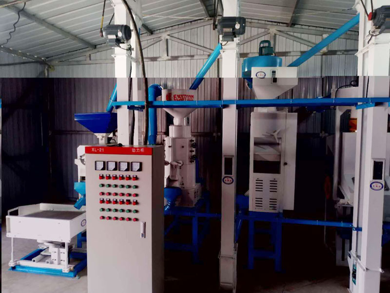 NZJ10型小米成套加工設(shè)備安裝調(diào)試完畢。河北人張家口蔚縣宋家莊鄉(xiāng)宋家莊村